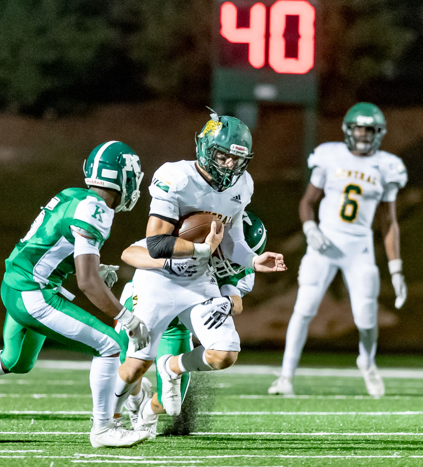 Friday night high school football action